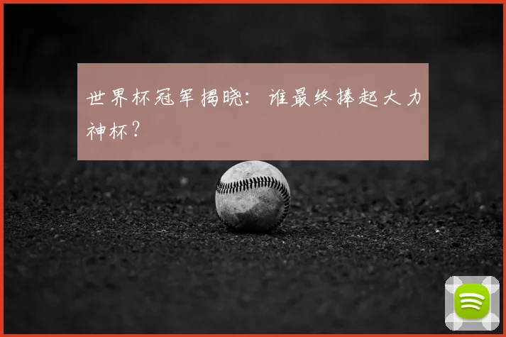 世界杯冠军揭晓：谁最终捧起大力神杯？