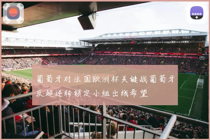 葡萄牙对法国欧洲杯关键战葡萄牙反超逆转锁定小组出线希望